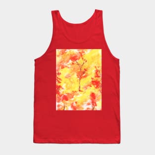 Landscape, autumn, leaf fall, nature. Encaustic, art decoration, sketch. Tank Top